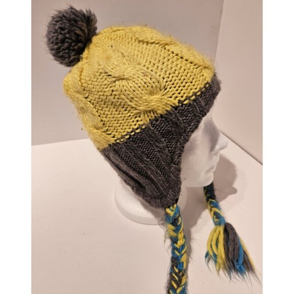 SKI-DOO Racing Winter Hat Toque/Beanie Multi-color With Chin Tassel Ties - Picture 3 of 7